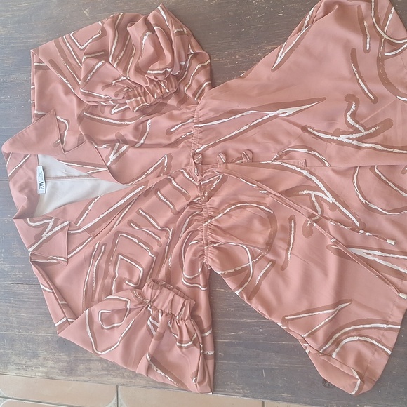 Casual, Cruise Short Jumper By RW&CO. Rust Brown Short Romper Accents Sz M - Picture 4 of 12